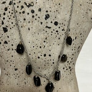 Vintage Black gemstone necklace